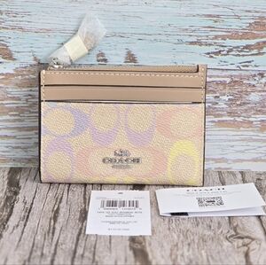*NWT* COACH Rainbow Mini Skinny ID Case